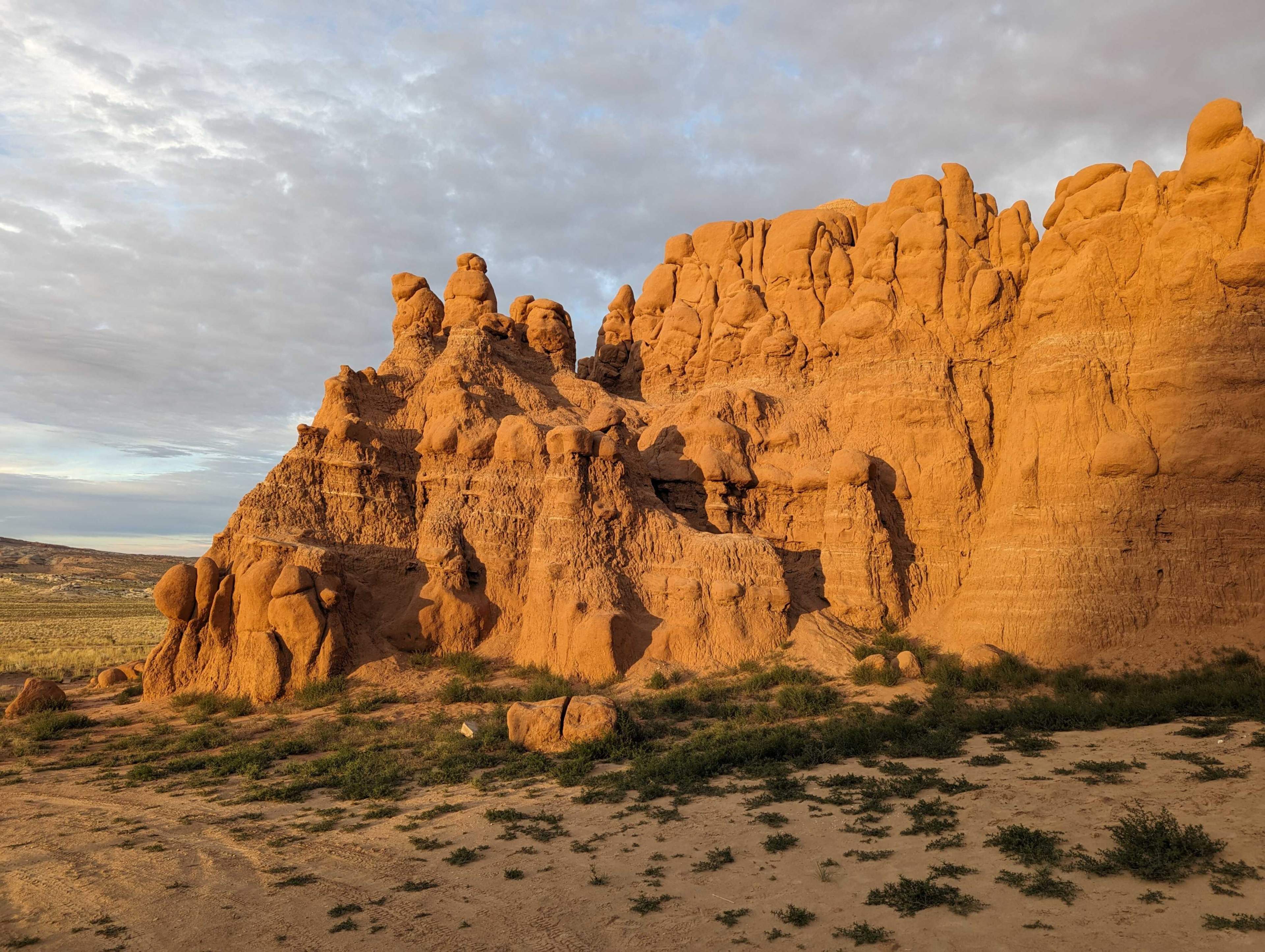 golden hour rock formations