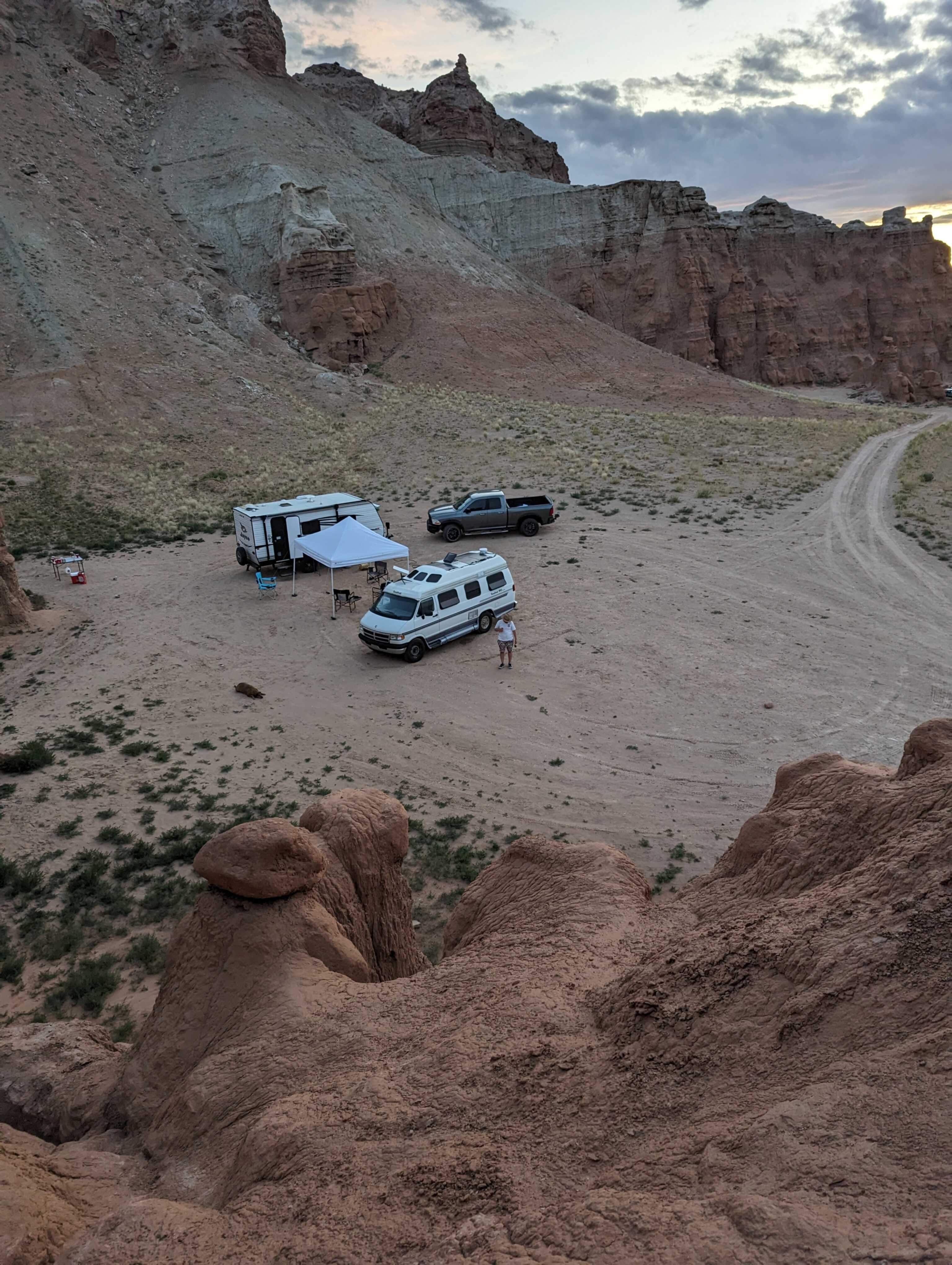 campsite from above